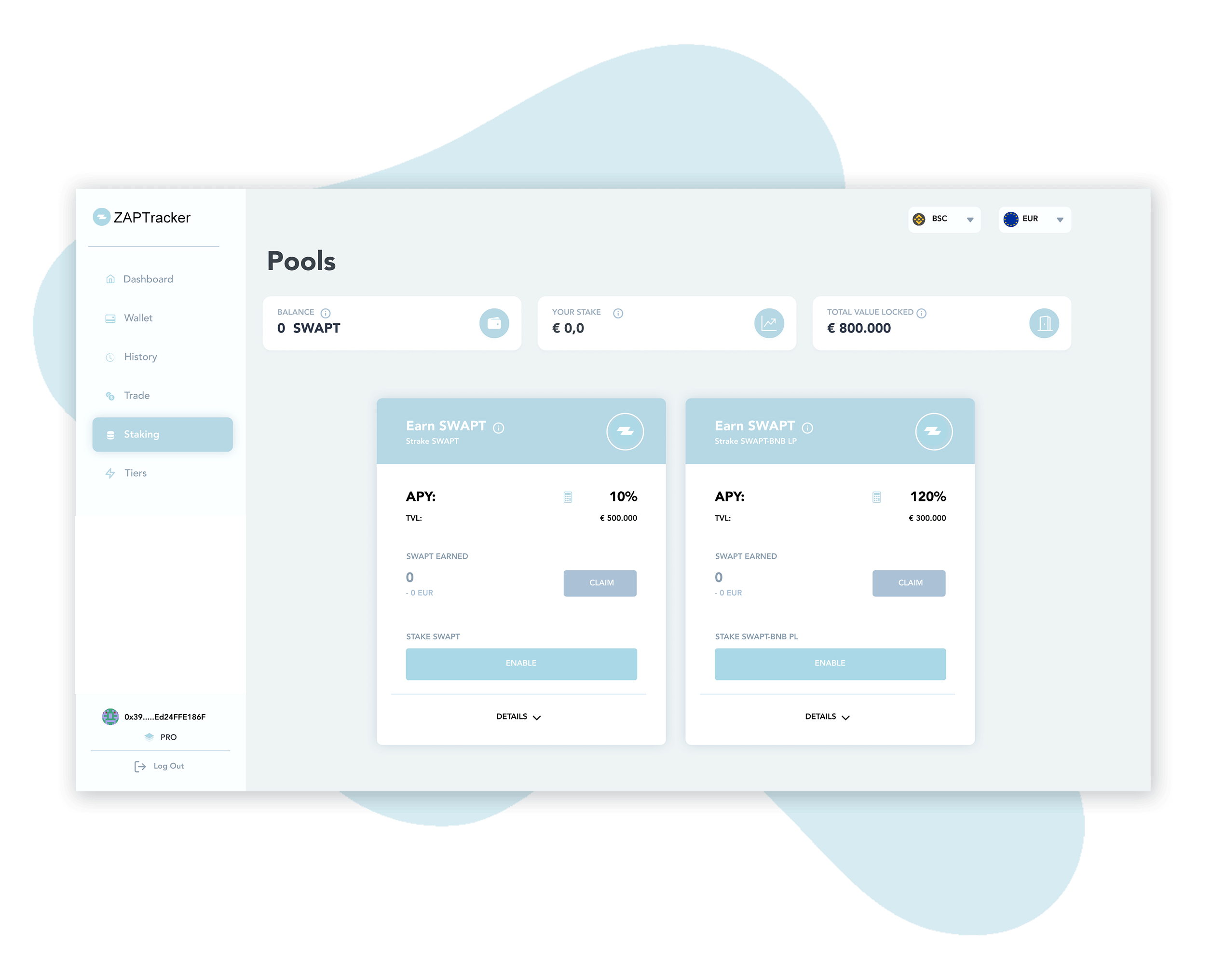 ZAPTracker Farm & Stake